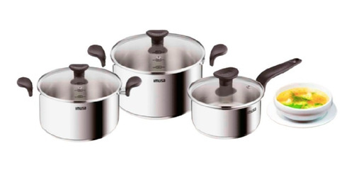 Batería De Cocina Imusa 6 Piezas Primary Acero Inoxidable