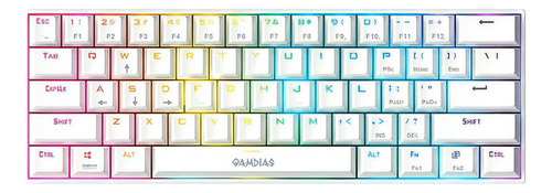 Teclado Mecânico Gamdias Hermes E3 Us Rgb Switch Red Branco