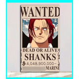 Cuadro Decorativo One Piece 29x50 Cm Anime Serie Shanks Sala