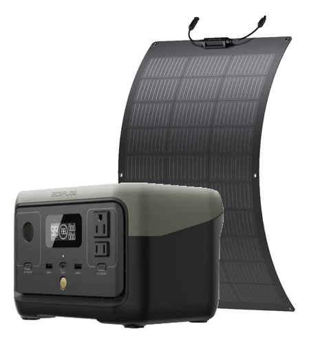 Kit Solar Portátil Ecoflow River 2 300w + Panel Flexibl 100w