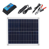 20w Panel Solar 10a 12v 24v Controlador De De Con Clip De