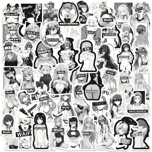 Waifu Ahegao Manga Anime 50 Calcomanias Stickers Vs Agua