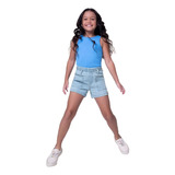 Shorts Malwee Jeans Confort Juvenil Menina 4 Ao 16 Infantil