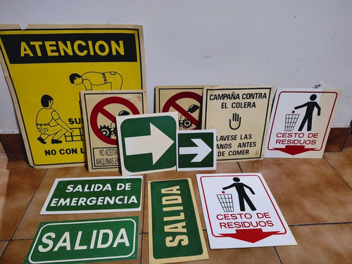 Carteles De Fabrica Lote Salida De Emergencia Atención