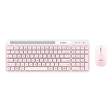 Kit Teclado Y Mouse Acteck Virtuos Silk Mk720 Usb-c Rosa