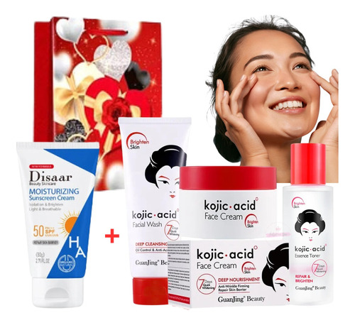 Set Cuidado Facial Skin Care Hidratante Blanqueador