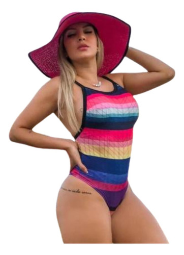 Biquini Maio Feminino Praia Bojo Branco Body Zig Zag Preto