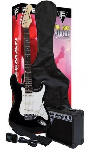 Pack De Guitarra Eléctrica Stratocaster Freeman Full Rock Ne