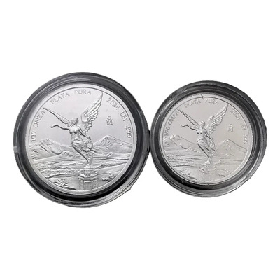 Lote De 2 Fracciones 1\u002F10 Y 1\u002F20 De Onza Plata Libertad 2024 | Envío gratis