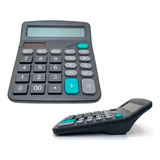 Calculadora De Mesa Escritório 12 Digitos A Pilha 1 Linha Cor Preta