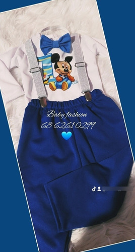 Conjunto Personalizados Niño Mickey, Payaso Plim Plim.