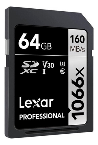 Cartão De Memória Lexar 64gb 4k V30 160mbs Profissional