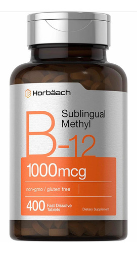 Vitamina B12 1000mcg (400 Tabletas) Metilcobalamina Horb Sabor Berry