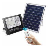 Reflector Solar Led 100w Control Remoto Exterior Ip67 Parque Color De La Carcasa Negro