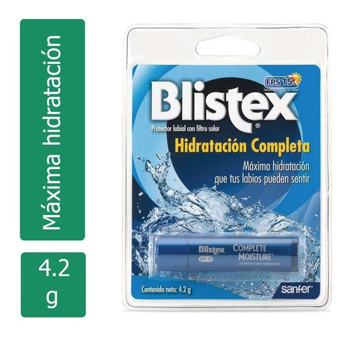 Protector Labial Blistex Fps 15 Máxima Hidratacion 4.25 Gr