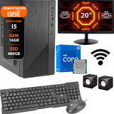 Computador Completo Core I5 16gb Ssd 480gb Monitor 20 Office