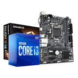 Kit Processador Intel 10100 Gigabyte H410m-h 10ª Geração Nfe