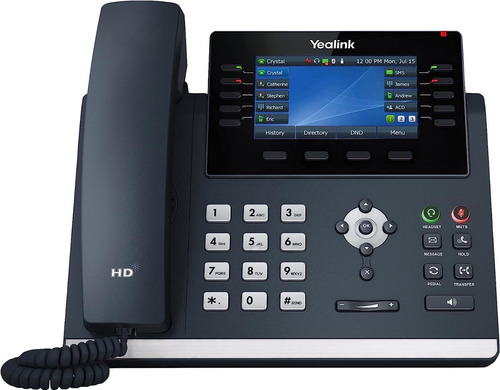 Yealink Ip T46u Telefono Poe 16 Cuentas Dual Usb