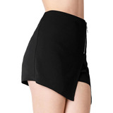 Falda Short Negra Corta Mujer Stretch Moda A7935027a