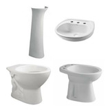 Combo Inodoro + Bidet + Columna + Lavatorio Ferrum Andina