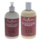 Shea Moisture Shampoo Y Acondicionador Peace Rose Oil Comple