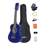 Adm Guitarra Acústica Clásica Para Principiantes, Cuerdas. Color Blue