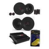 Paquete Set De Medios Y Bocinas Jbl Amplificador Y Kit De Ca