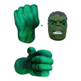 Combo Hulk Mascara C/ Luz + Puño Personaje Increíble Hulk