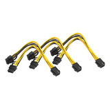 3pcs 6pin Fêmea Para 2x 8pin () Divisor Cabo