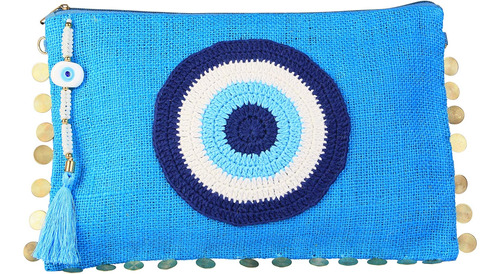 Bolso De Mano Karens Ege Evil Eye Para Mujer, Bolso De Playa