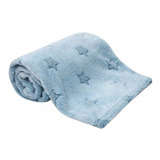 Cobertor Mantinha Para Bebê Macio Manta Estrelinhas Buba Cor Azul