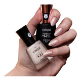 Esmalte Risque Diamond Gel Branco Camafeu + Top Coat