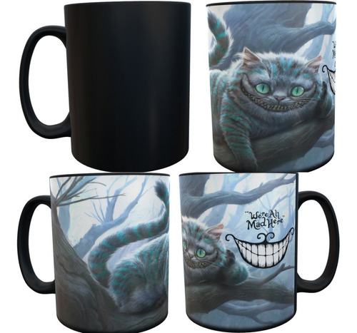 Gato Cheschire Alicia Pais De Las Maravillas Taza Magica