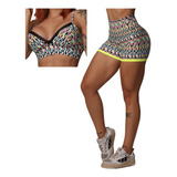 Conjunto Short Gym Empina Bumbum + Top Code Colors Moving