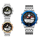 Reloj G-force Original Al176 Digital Acero Hombre + Estuche