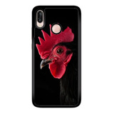 Funda Protector Para Huawei Gallo Negro Cresta Pelea Moda