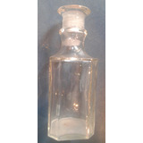 Antiguo Frasco De Vidrio Cristal Tallado Perfumero Farmacia