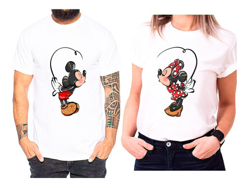 Poleras Dúo Para Enamorados Mickey Y Minnie Algodón Parejas1