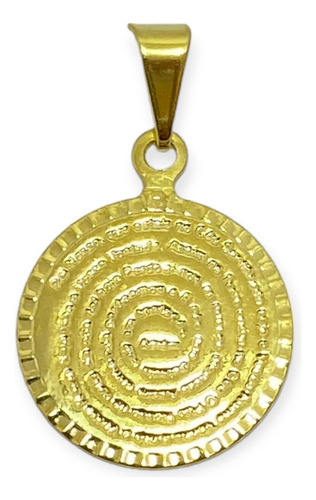 Colgante Padre Nuestro 15mm Enchapado Oro 18k