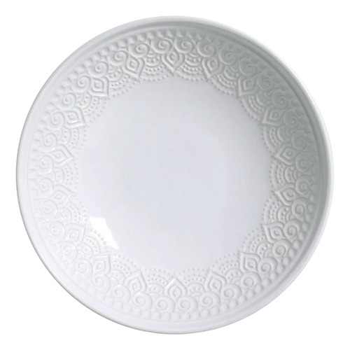 Set 6 Platos Hondos Agra Blanco Porto Brasil Ceramica