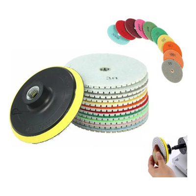 Disco Pulidor Polvo Diamante 4inch Mármol Granito 50-6000