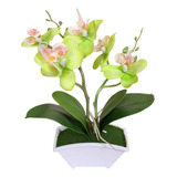 1 Orquídea Artificial De Seda Mariposa Para Decoración Flora