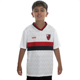 Camisa Flamengo Infantil Branca Oficial Licenciado Braziline