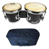 Bongo Torelli 7x8 Preto Tb011 + Capa Luxo