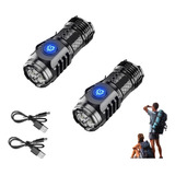 2 Piezas Monster Eyes Mini Linterna Flash Led Recargables