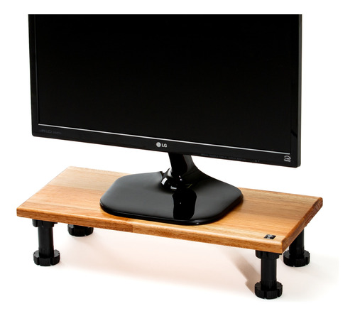 Base Soporte Eleva Monitor Escritorio Madera Totem Stands Cu