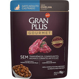 Ração Úmida Granplus Sache Gato Gourmet Castrado Ovelha 85g