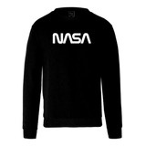 Sudadera Nasa Sin Gorro, Cuello Redondo, Estilo Crew Unisex