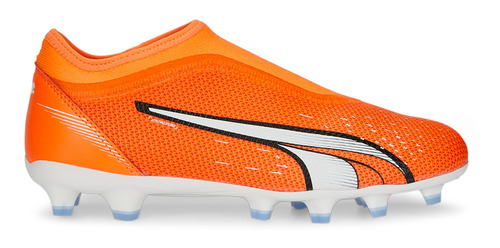 Botines Puma Ultra Match Ll Fg/ag Jr Niños Fútbol Naranja