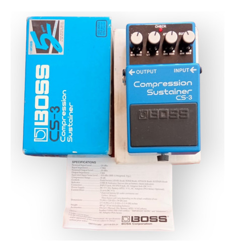 Pedal De Efecto Boss Compression Sustainer Cs-3  Azul